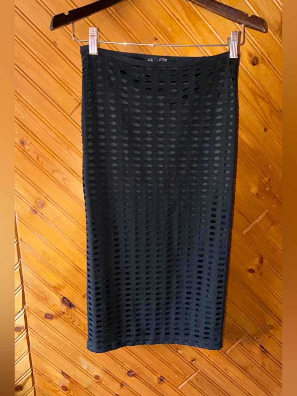 Black Y2K express pencil skirt XS